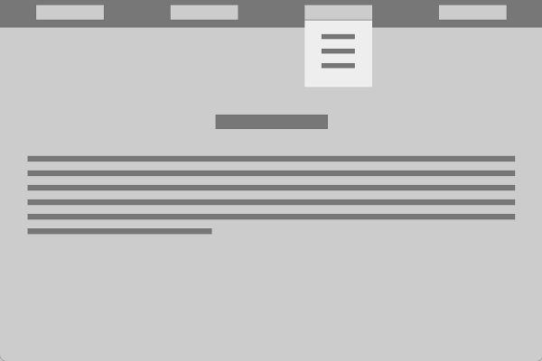Navigation bar with a dropdown menu inside