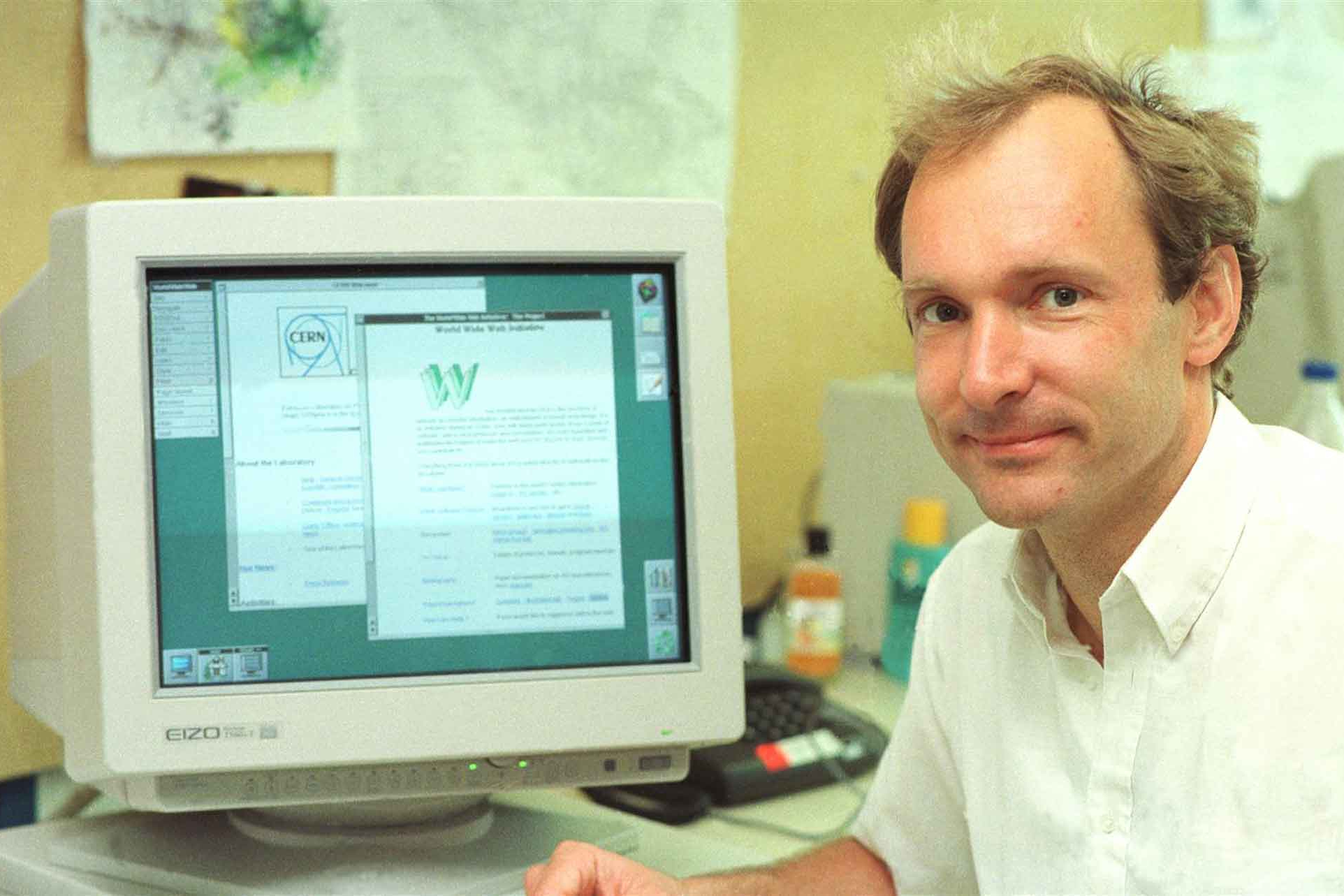 Tim Berners-Lee inventor of the internet.