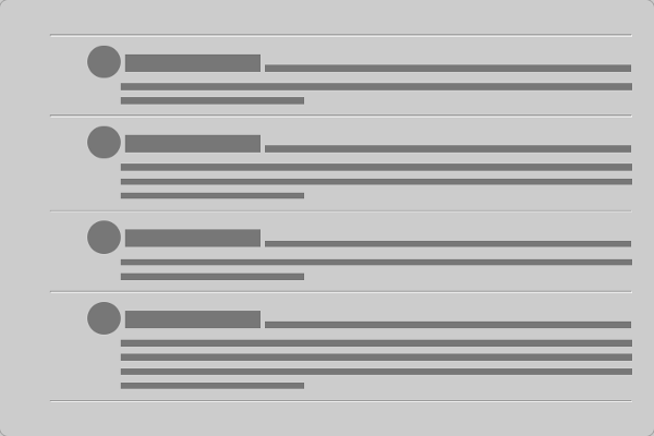 List with icons